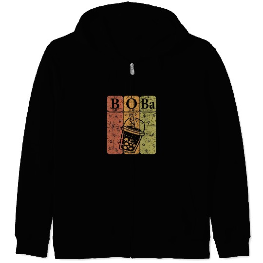 Boba Tea Periodic Table Elements Bubble Tea Lover Nerd 6 Zip Hoodies