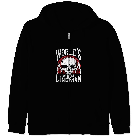 Line Worker Linesman Power Line Worker Electrical Lineman 3 Zip Hoodies
