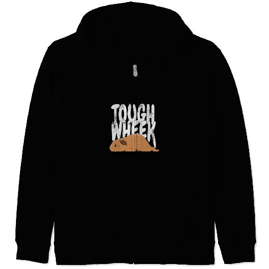 Guinea Pig Tough Wheek Beige Brown Guinea Pig Pet Zip Hoodies