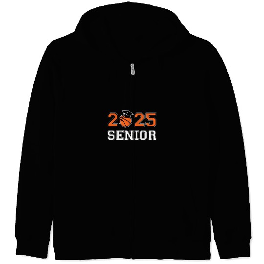 Sport Basketball Class Of 2025 Senior Basketball Graduation Graduate Men Zip Hoodies