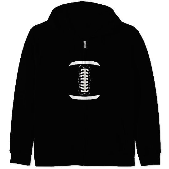 Sport American Football Ball Lace Costume Thanksgiving Football Zip Hoodies