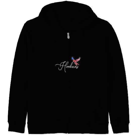 Honduran Scarlet Macaw Men Women Honduras 22 Zip Hoodies