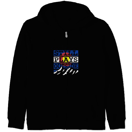 Hiking Hiker Colorado Outdoors Skiing Hiking Colorado Flag Hike Zip Hoodies