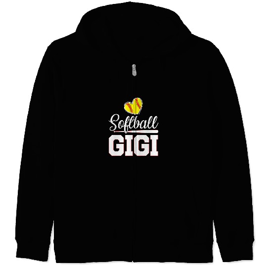 Sport Baseball Funny Softball Gigi Baseball Lover Women Mothers Day Zip Hoodies