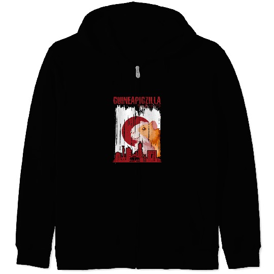 Guineapigzilla Funny Guinea Pig Zip Hoodies