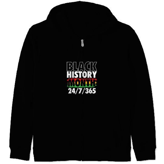 Black History Month MLK Day African Roots Civil Rights Zip Hoodies
