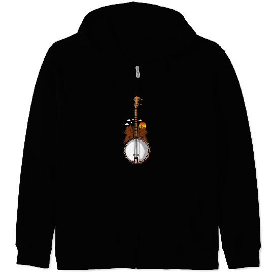 Funny Banjo Bluegrass Bluebird Mandolin Kentucky 5 Zip Hoodies