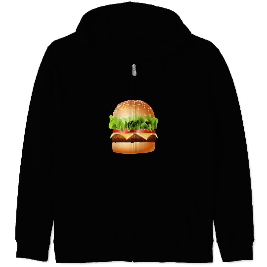 Burger GIANT CHEESEBURGER Hamburger Bacon Gift Zip Hoodies