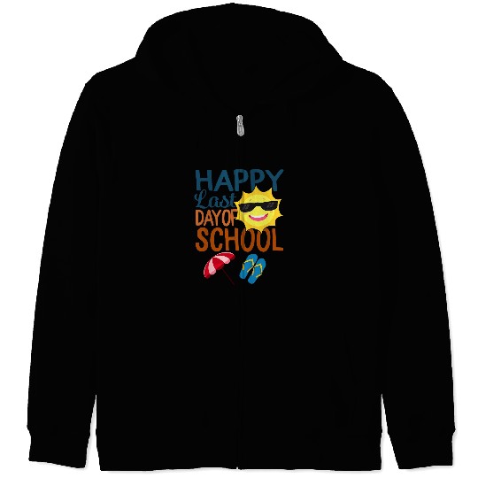 Happy Last Day Of School Teacher Student Beach sunglasses Zip Hoodies