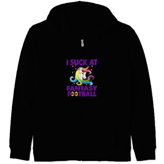 Sport American Football Fantasy Football Champion I Suck at Fantasy Football Zip Hoodies