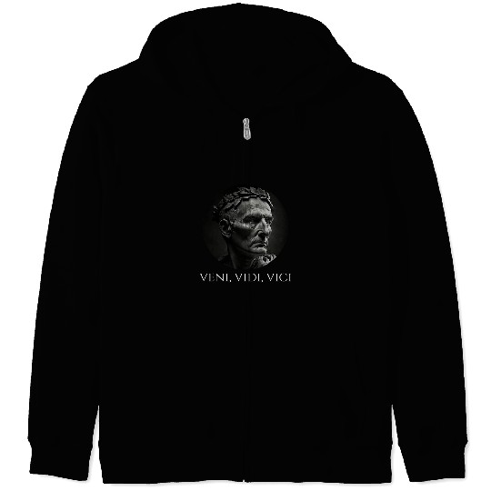 Gaius Julius Caesar Veni Vidi Vici Latin Quote Rome Zip Hoodies