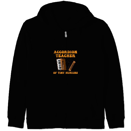 Funny Accordion Music Teacher Teaching Music 3 Zip Hoodies
