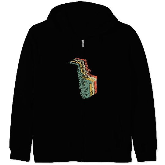 Funny Saxophone Musical Orchestra Musician Instrument Saxophone Lover Zip Hoodies