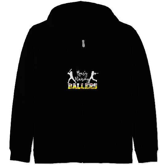 Sport Baseball Mom of Both Baseball Son Softball Daughter Mothers Day Gifts Zip Hoodies