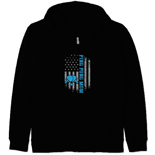Sport Ping Pong Mom Mother Table Tennis Player Paddle Sport Gift Zip Hoodies