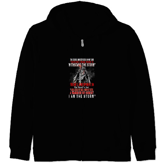 Christian Knight Templar I Whispered Back Devil Child Of God Christian 1 Christ Zip Hoodies
