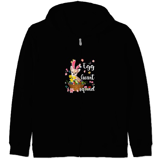 Chihuahua Pet Happy Easter Day Easter Colorful Egg Hunt 1 Zip Hoodies