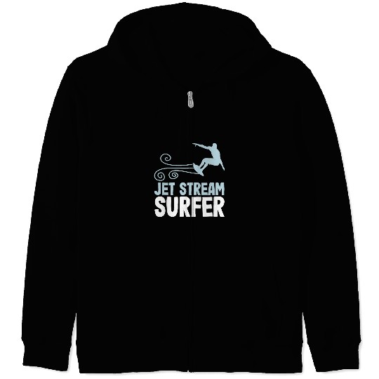 Funny Jet Stream Surfer Storm Hunter Meteorology Research Zip Hoodies