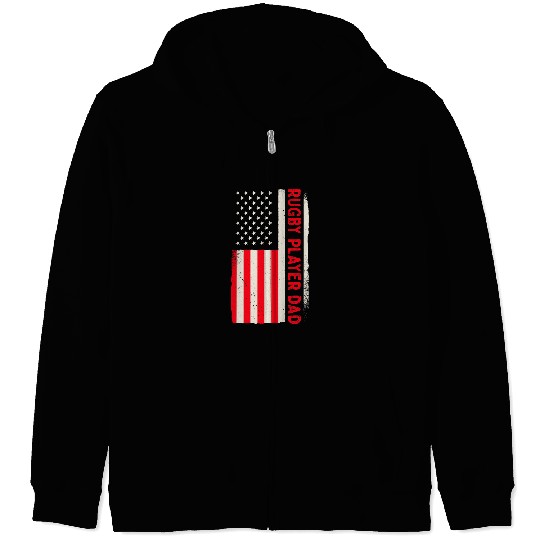 Sport American Football Patriotic American Football Lover Coachs Rugby Player Dad 1 Zip Hoodies