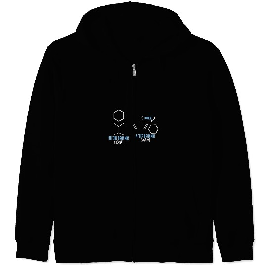 Chemistry Funny Organic Exam Science Student Teacher Graphic Zip Hoodies