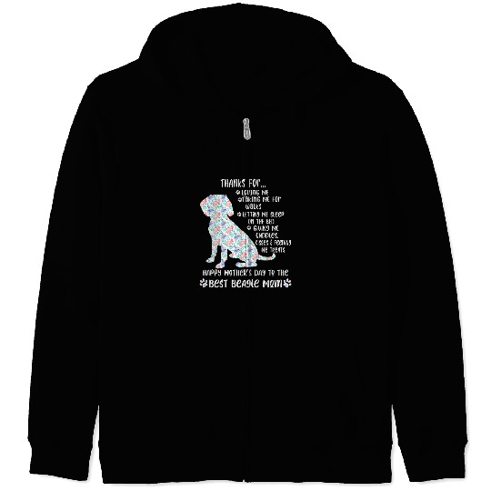 Beagle Pet Womens Happy Mothers Day 2Beagle Mom dog Lover 5 Zip Hoodies