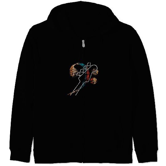 Funny Guitar Lover Bass Clef with Bassguitar Double Bass Band Orchestra Zip Hoodies