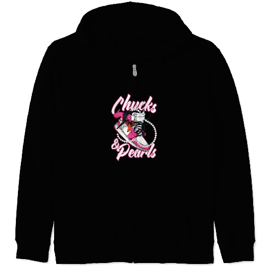 Chucks and Pearls 7 Zip Hoodies