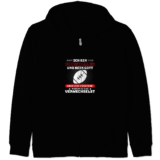Sport American Football Der Will Only Play Football Rugby American Football Zip Hoodies