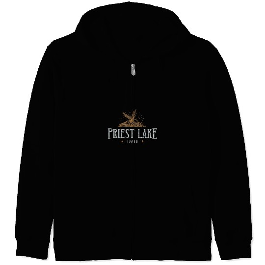 Priest Lake Mountains Idaho Hiking Outdoors Eagle Zip Hoodies