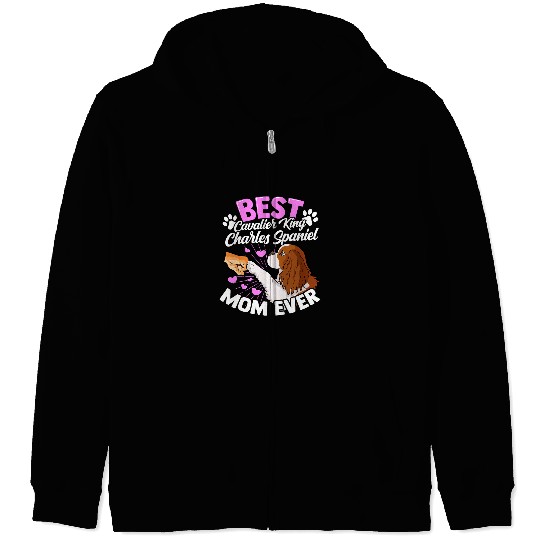 Cavalier King Charles Spaniel Pet bests dog mom Chavalier King Charles Spaniel Zip Hoodies