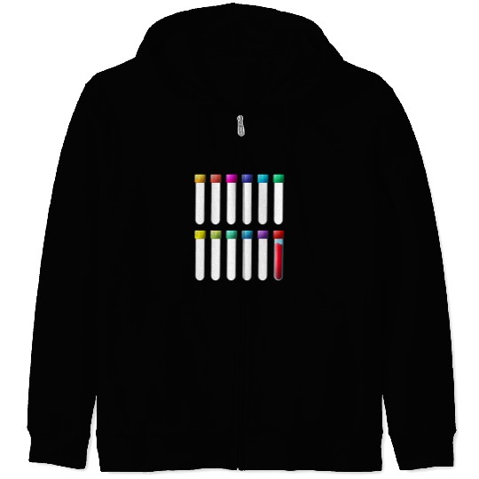 Laboratory Test Tubes Phlebotomist Phlebotomy Men Women Zip Hoodies