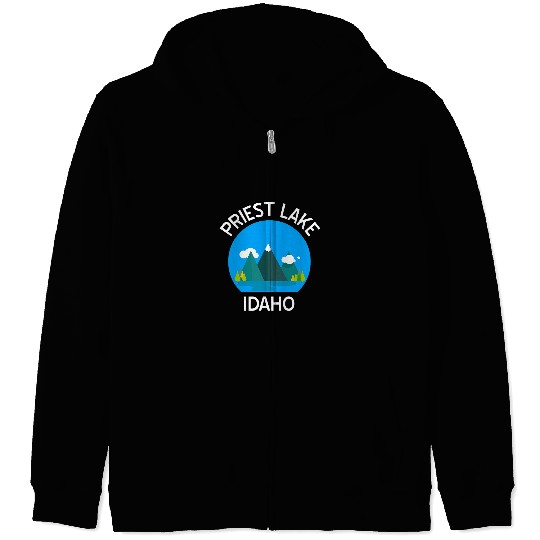 Priest Lake Idaho Fishing Hiking Camping Boating Zip Hoodies