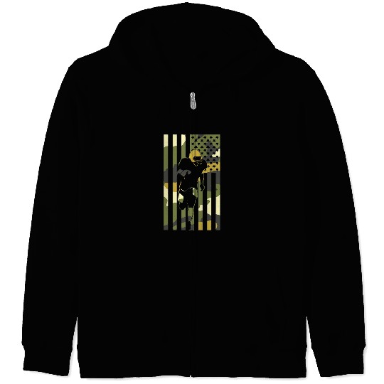 Sport American Football Flag Camouflage Football Zip Hoodies