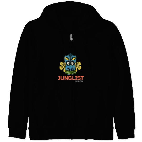 Funny Drummer Junglist EDM Drum And Bass DnB Music Liquid Zip Hoodies