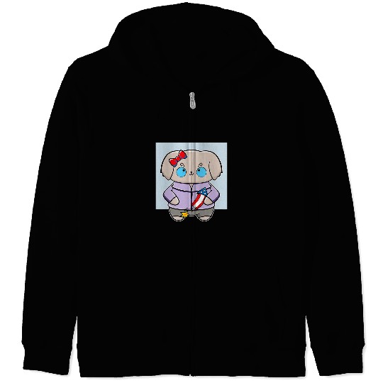 Golden Retriever Pet Anime Dog Veterans Day Zip Hoodies