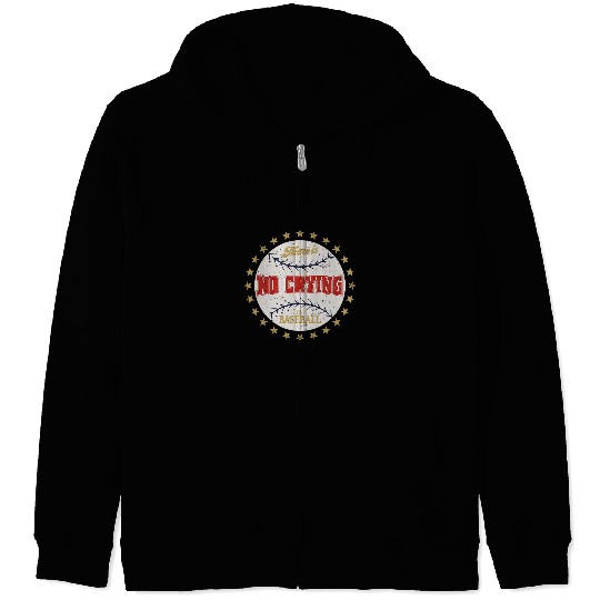 Sport Baseball vintages Funny There Is No Crying In Baseball Coachs Women Men Zip Hoodies