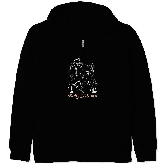 Bully Pet Bulldog Mama Bully Frenchie Terrier Design Dog Dogs Fun Zip Hoodies