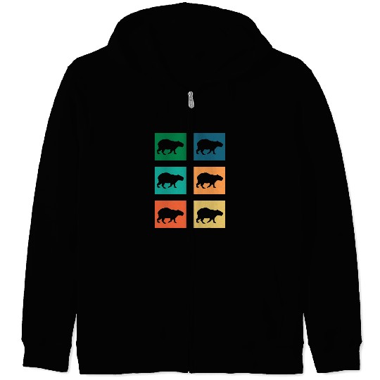 capybaras Mammal wild animal forest creature wilderness nature Zip Hoodies