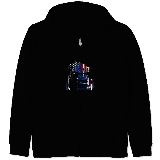 Funny trucker American Big Rigs Diesel Truck Driver 14 Zip Hoodies