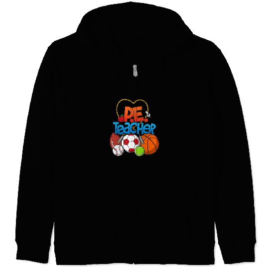 School P E Teacher Physical Education Zip Hoodies
