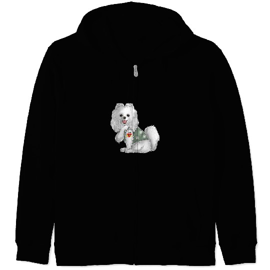 Pomeranian Pet I Love Mom Tattoo Dog Funny Mothers Day Zip Hoodies