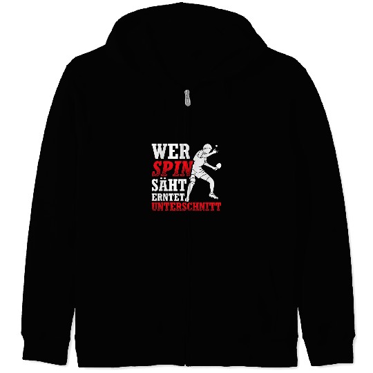 Sport Ping Pong Who Spin Sews Undercut Zip Hoodies