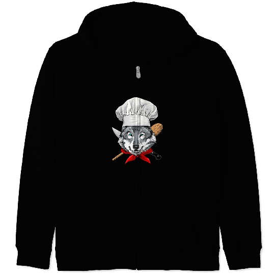 Coyote Mammal Chef Wildlife wolfs Forest Animal Cooking Lover 288 Zip Hoodies
