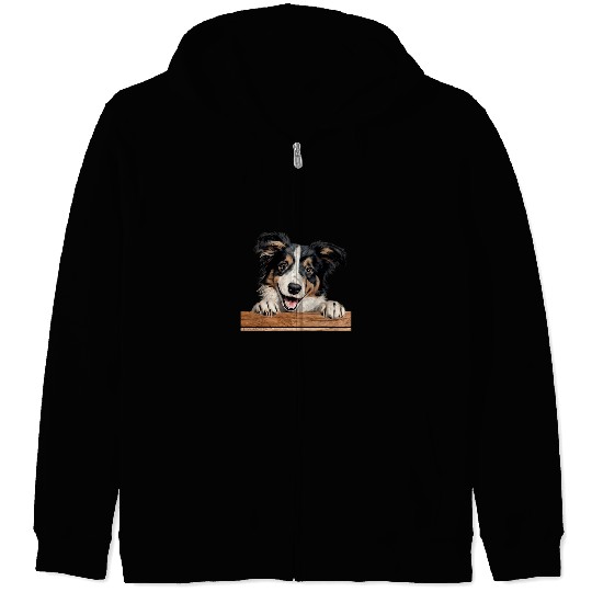 Beagle Pet Peeking Over A Fence 1 Zip Hoodies
