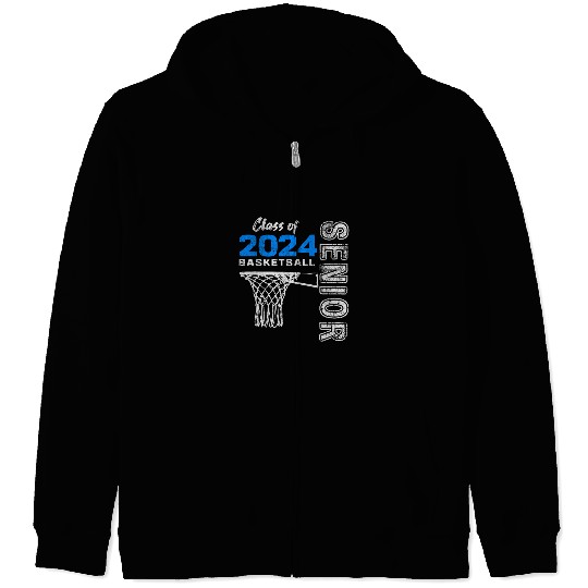 Sport Basketball Player Senior Class of 2024 Graduation 2024 2 Zip Hoodies
