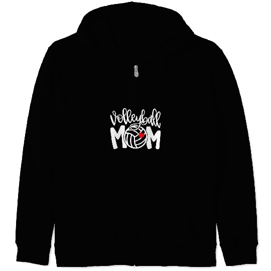 Sport Volleyball Mom Cute Mom Life Volleyball Game Day Cheer Mom 2 Zip Hoodies