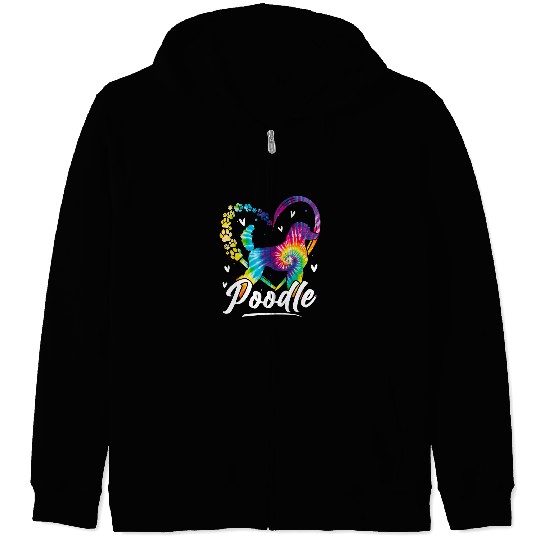 Poodle Pet Tie Dye Rainbow Dog Lover 398 Zip Hoodies