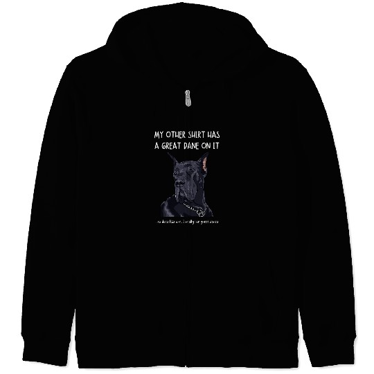 Great Dane Pet Fun Great Dane On It Dog Lovers Adopt Dont Shop Zip Hoodies