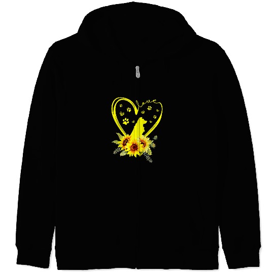 Border Collie Pet Love Border Collie Sunflower For Dog Lover Gifts 1 1 Zip Hoodies