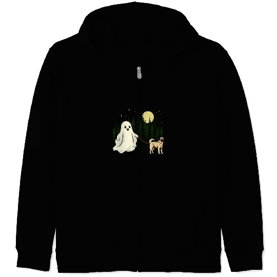 Anatolian Shepherd Pet Walking ghosts Halloween Funny Kid Costume Zip Hoodies